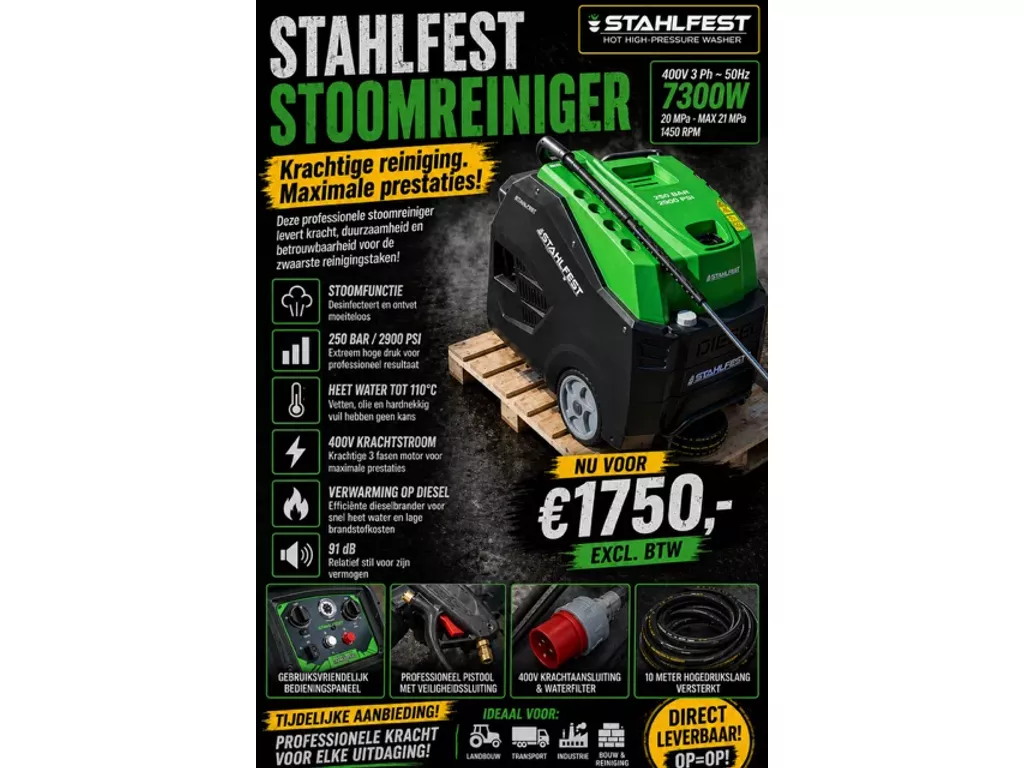 Stahlfest Stoomcleaner SF7820HPW -